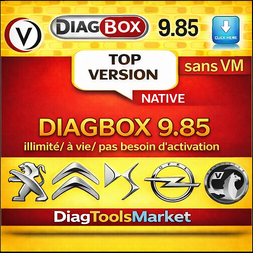 Diagbox 9.85 Complet – Outil Diagnostic Automobile Peugeot Citroën DS Opel (Offline)