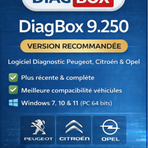 Diagbox 9.250 Complet – Outil Diagnostic Automobile Peugeot Citroën DS Opel (Offline)