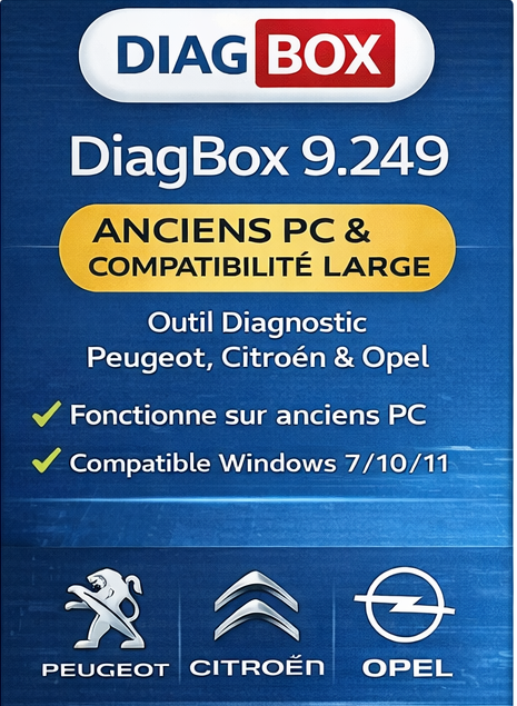 Diagbox 9.249 Complet – Outil Diagnostic Automobile Peugeot Citroën DS Opel (Offline)