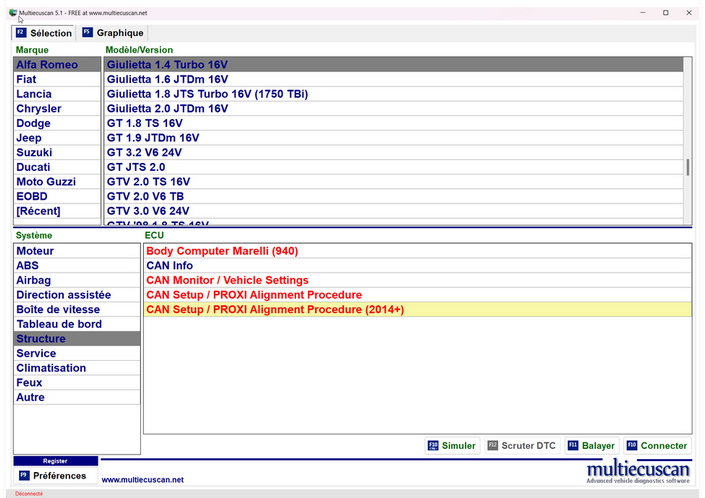 MultiECUScan 5.2 – Logiciel Diagnostic Fiat, Alfa Romeo & Lancia + Assistance Installation – Image 3