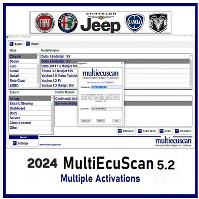 MultiECUScan 5.2 – Logiciel Diagnostic Fiat, Alfa Romeo & Lancia + Assistance Installation – Image 4