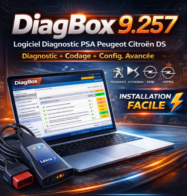 DiagBox 9.257 Full Version – Diagnostic Peugeot Citroën DS + Installation