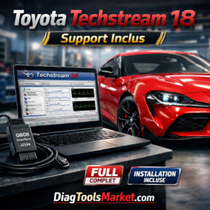 Toyota Techstream V18 — Logiciel Diagnostic Professionnel Toyota & Lexus + Générateur de Licence