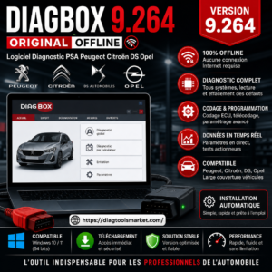 Logiciel Diagbox 9.264 Original Offline – Diagnostic Complet Peugeot Citroën DS Facile à Installer