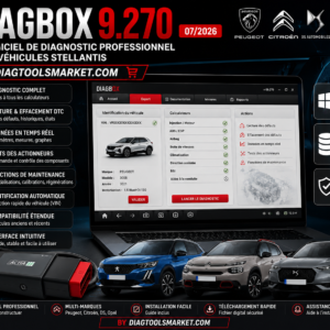 DiagBox 9.270 – 07/2026 | Logiciel de diagnostic professionnel pour Peugeot, Citroën, DS et Opel
