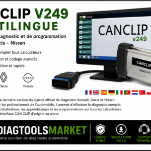 CanClip V249 Multilingue – Logiciel Diagnostic Renault Dacia Nissan
